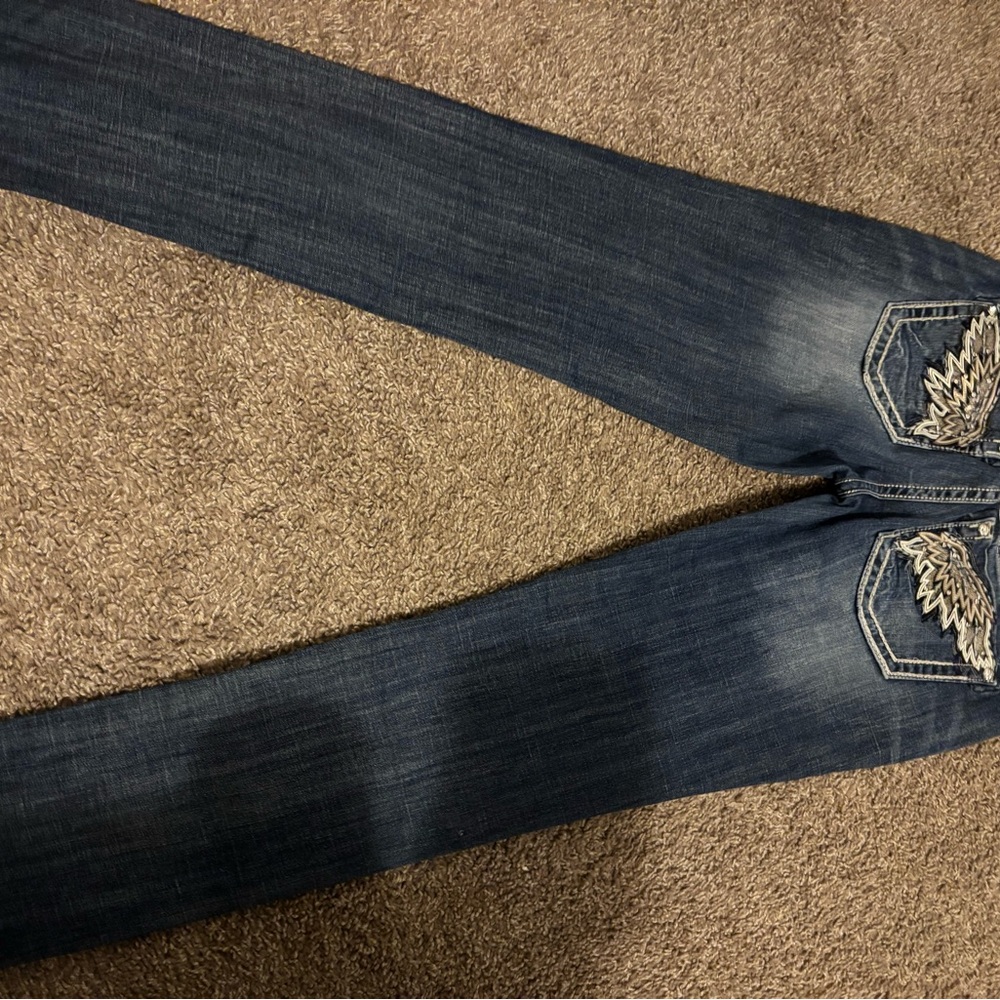 Miss me angle wings rare hard to find size 31 skinny lots of bling